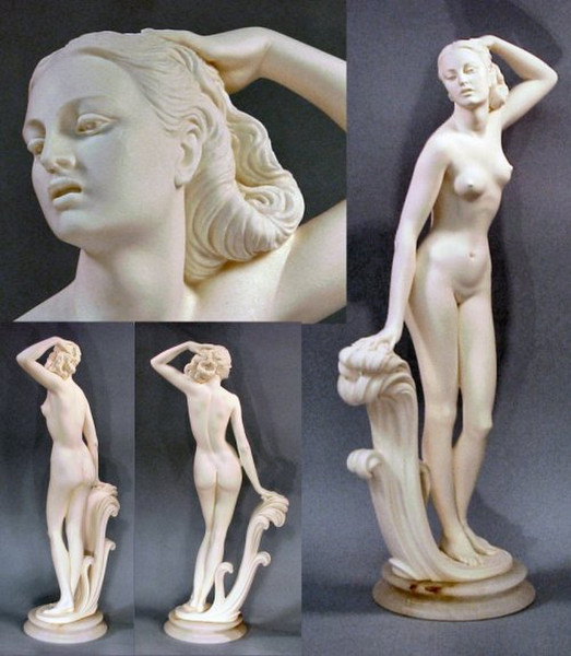 Mademoiselle Modele Female Nude Statue Marble